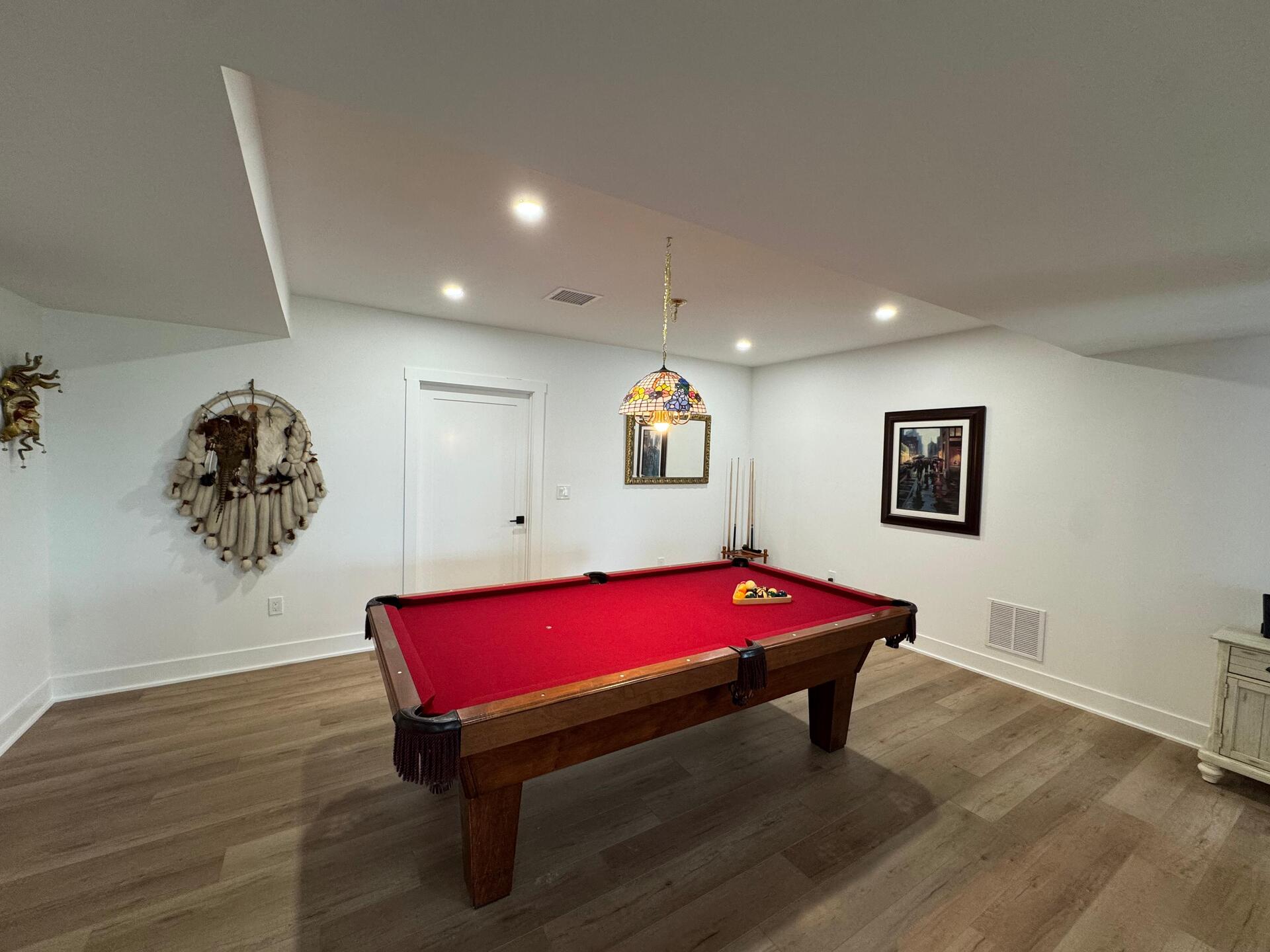 Finished basement living area and interior painting renovation