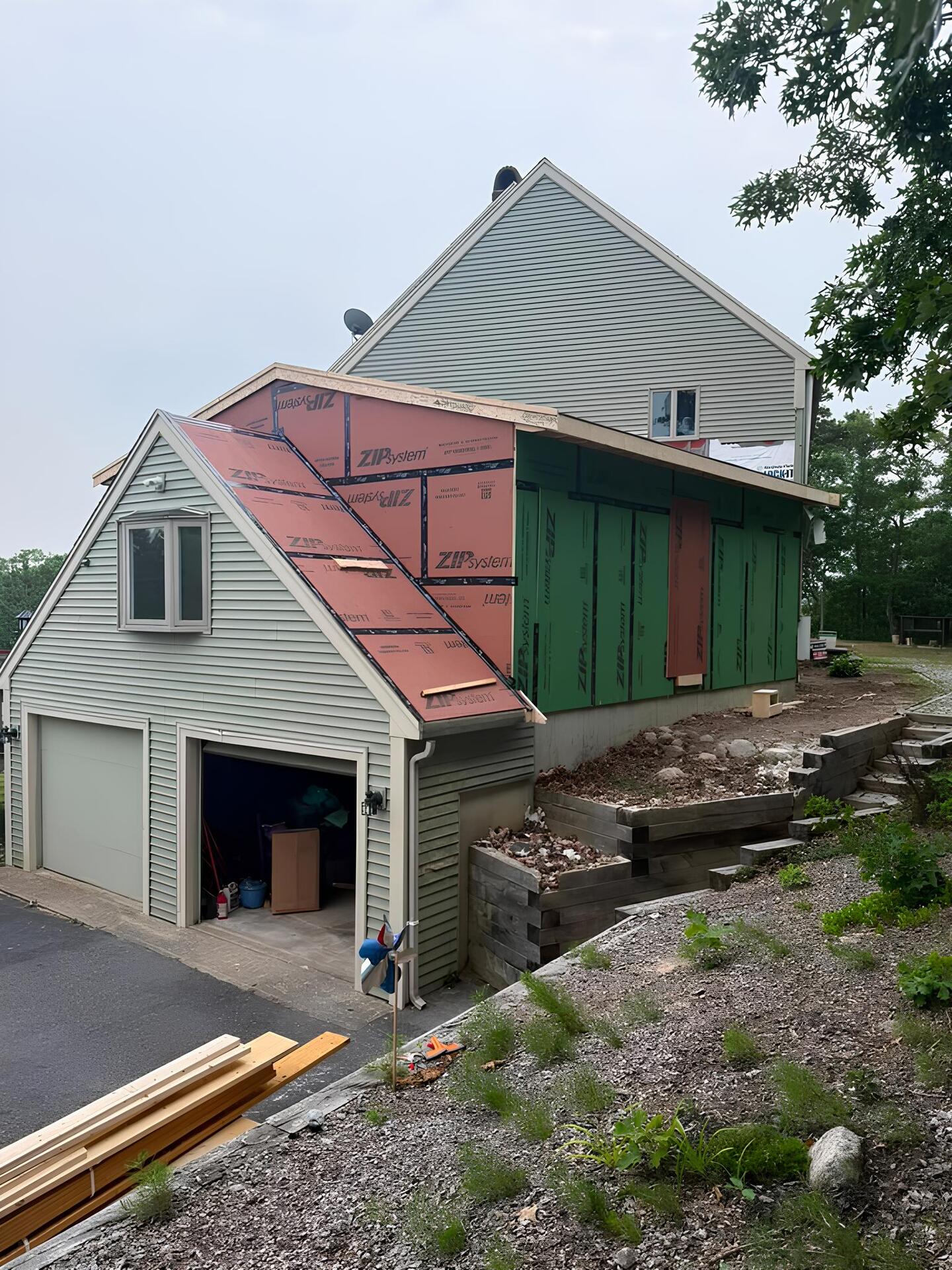 Architectural home exterior renovation in Massachusetts