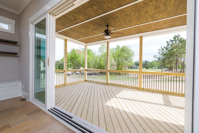 Custom composite outdoor deck construction for oceanside home in MA